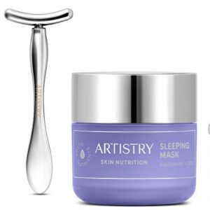 Artistry Skin Nutrition Niasinamid + CICA gece maskesi ve masaj aleti